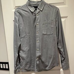 Banana Republic Light Gray Casual Button-Down Shirt